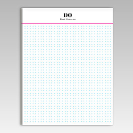 Bloco De Notas Stationery Monogram Initials Dot Grid Notepad