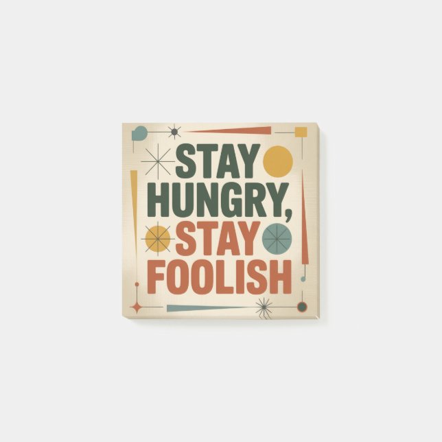 Bloco De Notas Stay Hungry, Stay Foolish (Frente)