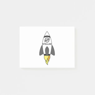 Bloco De Notas Stellar Para O Foguete Da Lua