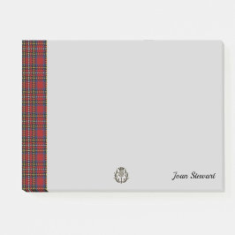 Bloco De Notas Stewart Tartan & Scottish Thistle Personalizado
