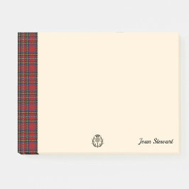 Bloco De Notas Stewart Tartan & Scottish Thistle Personalizado