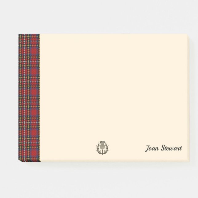 Bloco De Notas Stewart Tartan & Scottish Thistle Personalizado (Criador carregado)