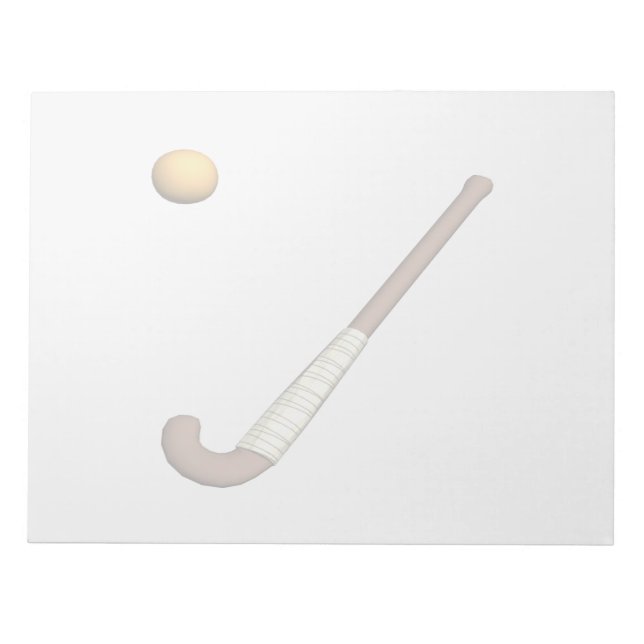 Bloco De Notas Stick & Ball de Hockey de Campo (Frente)