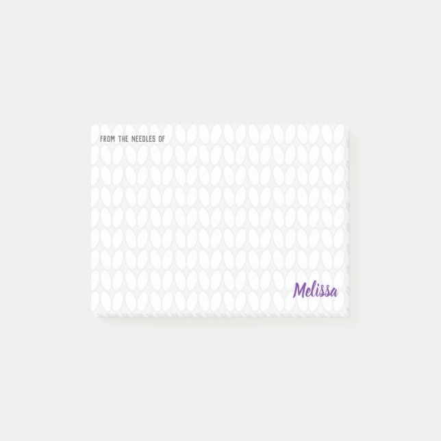 Bloco De Notas Stitch de tricô personalizado (Frente)