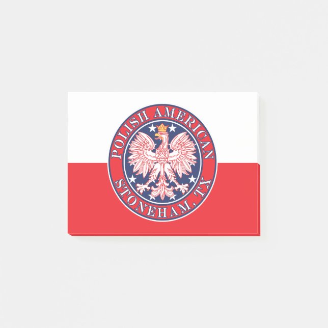 Bloco De Notas Stoneham Texas Polonês American Eagle (Frente)