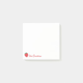 Bloco De Notas Strawberry Hearts Berry Sweet Nome Personalizado
