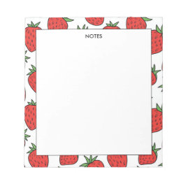Bloco De Notas Strawberry Pattern | Papel de Carta de fruta