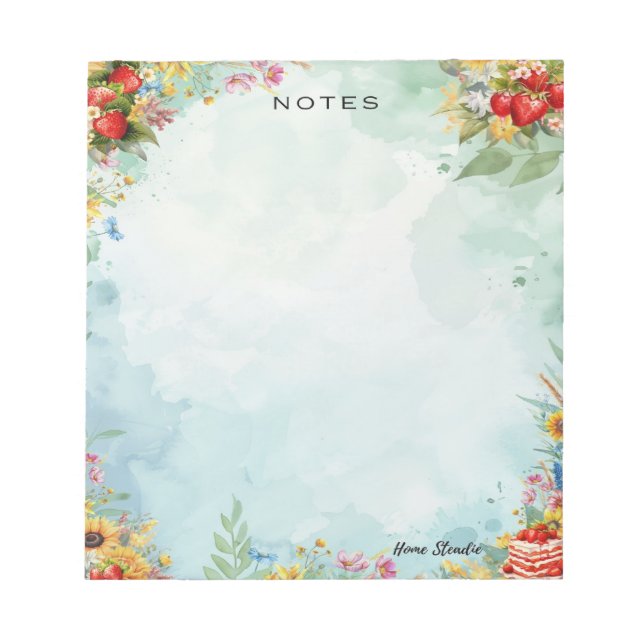 Bloco De Notas Strawberry Sweet Treat Blank Notepad (Frente)