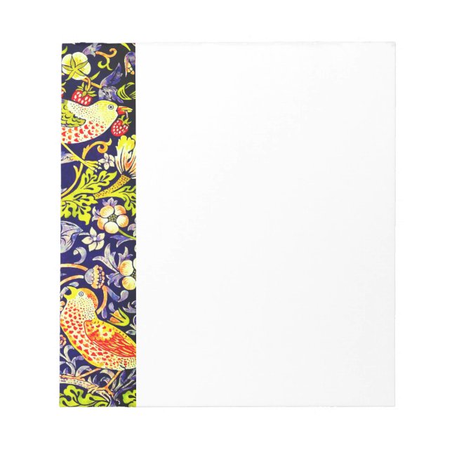 Bloco De Notas Strawberry Thef Birds William Morris (Frente)
