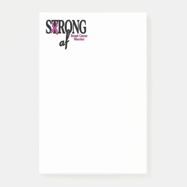 Bloco De Notas STRONG af...Cancer de mama (Frente)