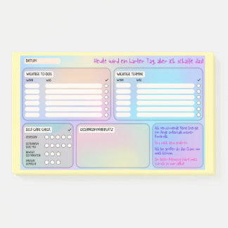 Bloco De Notas Struktur-Haftnotizen für Fokus & Self-Care 