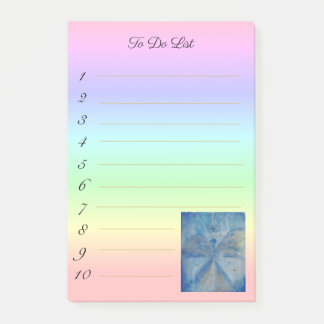 Bloco De Notas stylish angel Michael on rainbow gradient