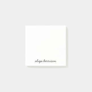 Bloco De Notas Stylish Modern Minimal White Monogram