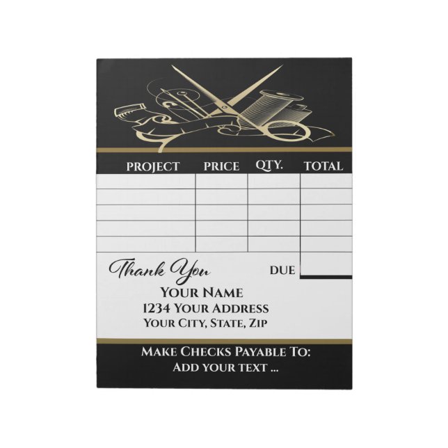 Bloco De Notas Sua fatura (Invertido)