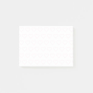 Bloco De Notas Suas notas adesivas com corações - cores personali