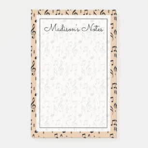 Bloco De Notas Suas notas musicais do texto  