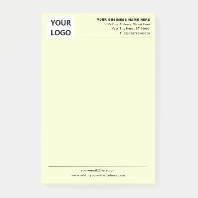 Bloco De Notas Suas Notas Post-it® Promocionais Personalizadas (Frente)
