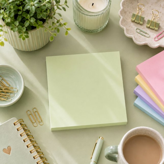 Bloco De Notas Suave Verde Sage Simples  (Criador carregado)