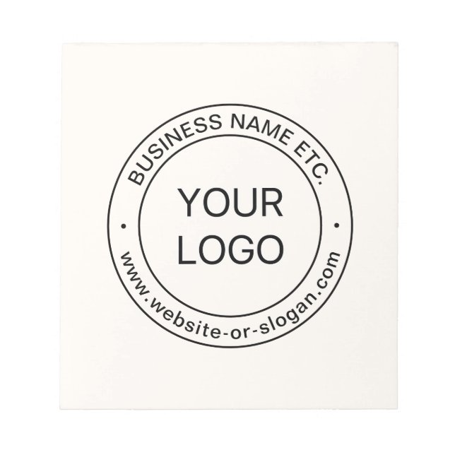 Bloco De Notas Substituição Fácil de Logo e Texto Editável | Bran (Frente)