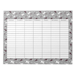 Bloco De Notas Subtle Geo Stars & Triangles – Grey 