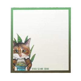Bloco De Notas Succulic Cat - Notepad Personalizado