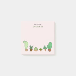 Bloco De Notas Suculentes e cactus ilustrados e bonitos