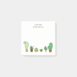 Bloco De Notas Suculentes e cactus ilustrados e bonitos