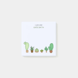 Bloco De Notas Suculentes e cactus ilustrados e bonitos