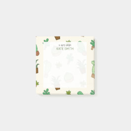 Bloco De Notas Suculentes e cactus ilustrados e bonitos