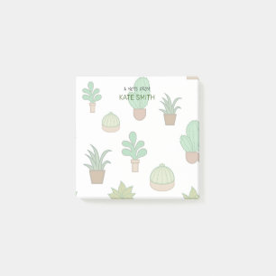 Bloco De Notas Suculentos ilustrados e cactus