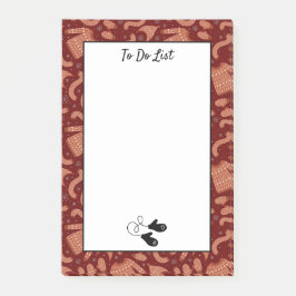 Bloco De Notas Suéter de Natal Feio Lista Vermelha para Fazer