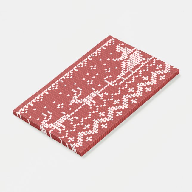 Bloco De Notas Suéter nojento, trenó e renas do Papai Noel (Inclinado)