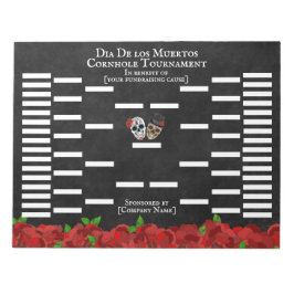 Bloco De Notas Sugar Skulls Cornhole Tournament Score Conselho