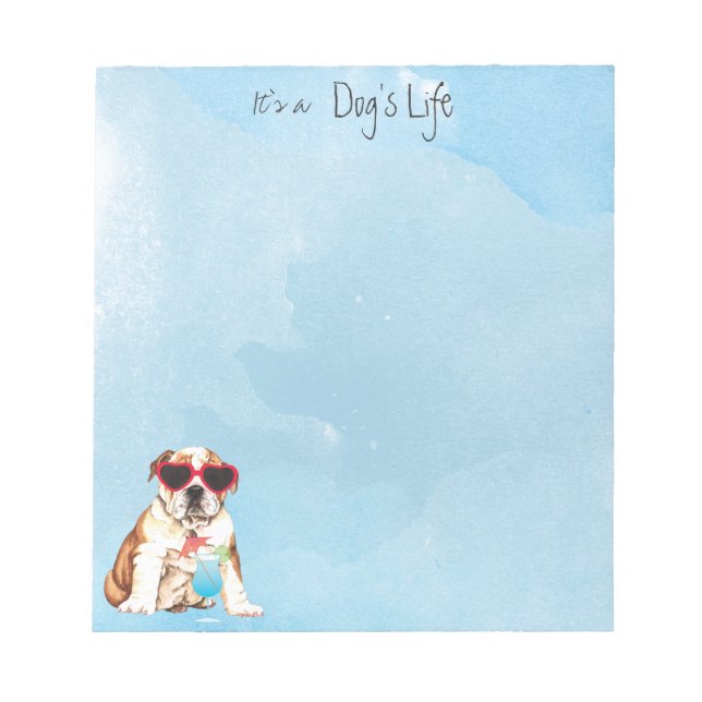 Bloco De Notas Summer Buldog (Frente)