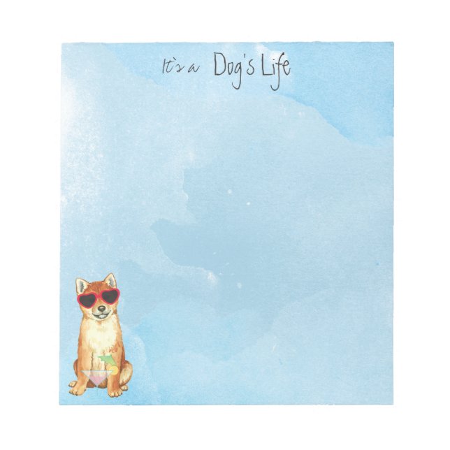 Bloco De Notas Summer Shiba Inu (Frente)