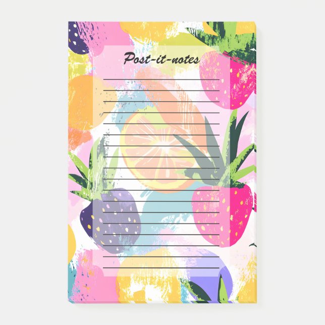 Bloco De Notas Summer Tropical Fruta Fiesta (Frente)