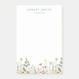 Bloco De Notas Summer Wildflower Field