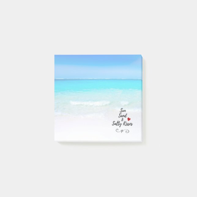 Bloco De Notas Sun Sand e Salty Kisses Tropical Beach (Frente)