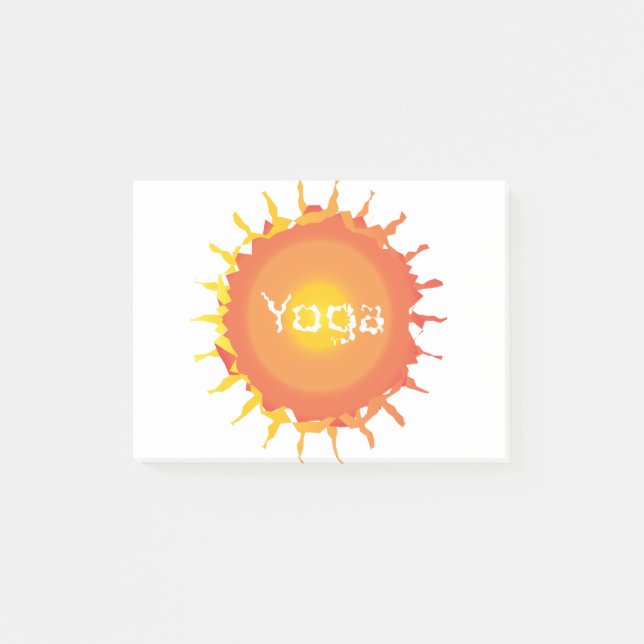 Bloco De Notas Sun - Yoga quente (Frente)
