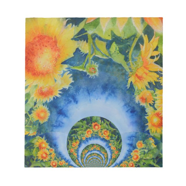 Bloco De Notas Sunflower Fields Forever (Frente)