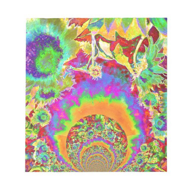 Bloco De Notas Sunflower Fields Forever - laranja (Frente)