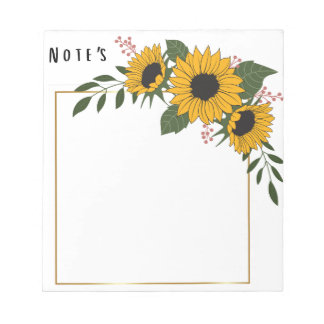 Bloco De Notas Sunflower Sticky Note's