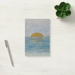 Bloco De Notas Sunny Ocean Watercolor Posta Notas