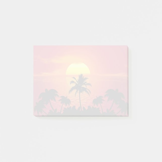 Bloco De Notas Sunset tropical (Frente)