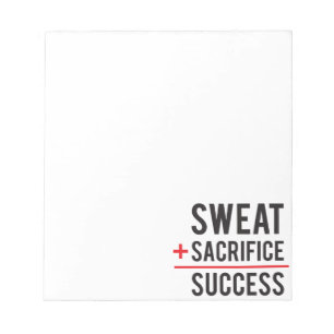 Bloco De Notas Suor Mais Sacrifício Igual ao Sucesso - Inspiração
