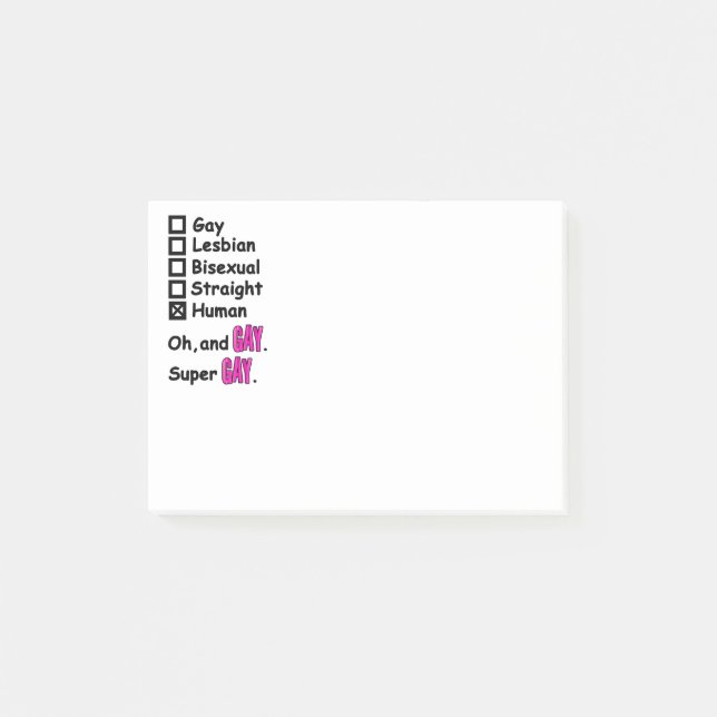 Bloco De Notas Super Gay (Frente)