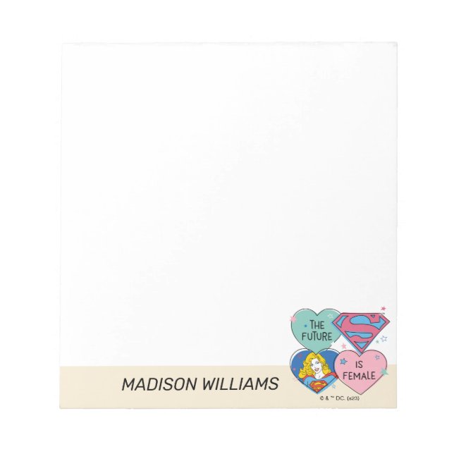 Bloco De Notas Supergirl Out Of This World Retro Graphic (Frente)