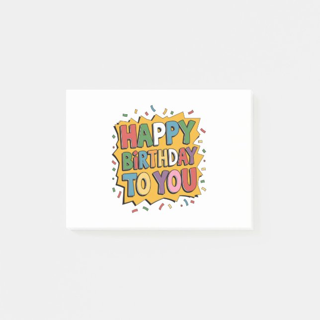 Bloco De Notas Surpresa de Histórias Feliz Aniversário (Frente)
