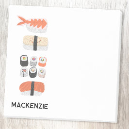Bloco De Notas Sushi Japonês Comida Art Personalizado