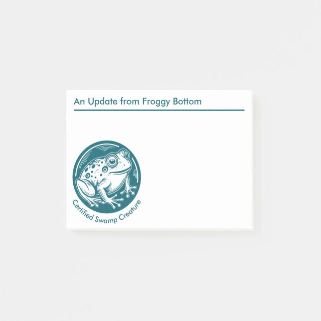 Bloco De Notas Swamp Creator Sapo de Froggy Bottom (Frente)